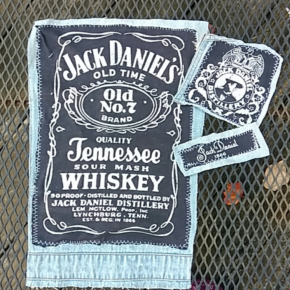 3 Vintage 80's Jack Daniel's sew on Patches